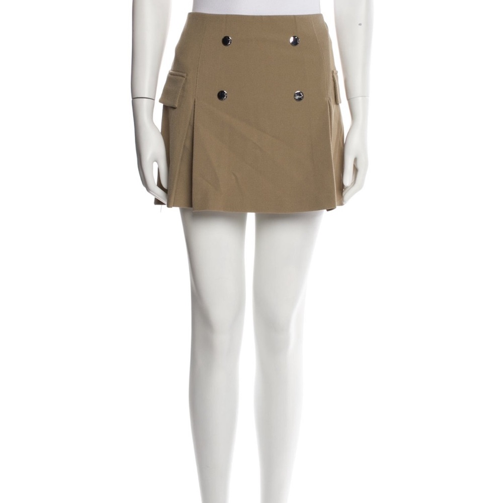 STAUD Tan Mini Skirt